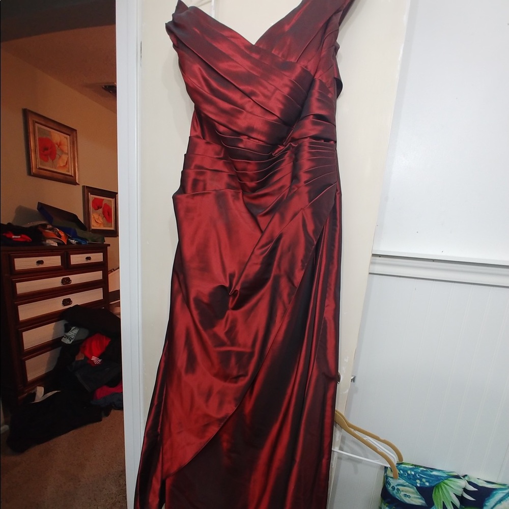 Off the shoulder bridesmaid dress
